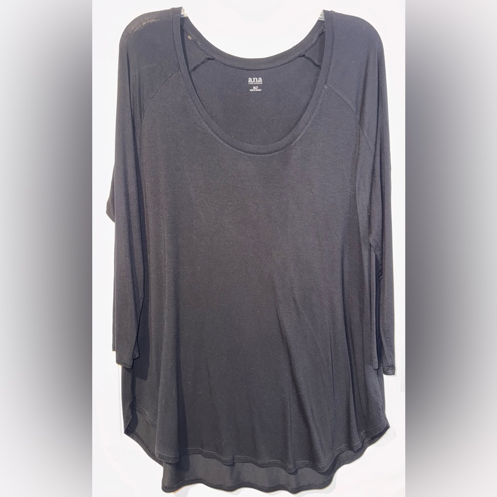 ANA Black Scoop Neck Tunic Women’s XLT